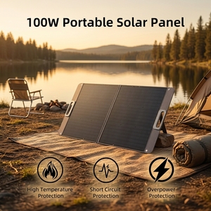Panneau <span class=keywords><strong>solaire</strong></span> portable, essentiels pour le camping, panneaux solaires pliables, charge pour camping-car, camping, randonnée hors réseau, alimentation d'urgence - Product Image 1