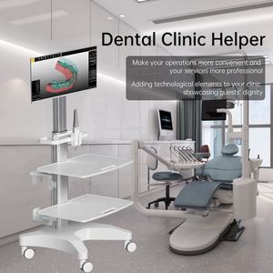 Nuovo Design prezzo all'ingrosso ospedale mobili medico carrello dentale con Scanner orale Computer portatile e 2 vassoi per Workstation - Product Image 6