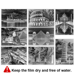 Kit de cyanotype pour impression bleue, série Architecture, avec film et papier de développement solaire, kit DIY avec tutoriel, pour huit bâtiments majeurs internationaux - Product Image 3