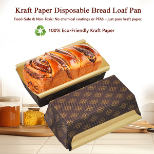 מחבת אפייה נייר אפייה חד פעמיות עם מכסה פלסטיק חום עמיד מאפין נייר אניה עובש - Product Image 4