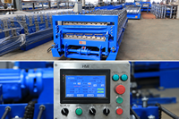 Machine de formage à froid de tôles ondulées et profilées trapézoïdales à double couche pour toiture, prix usine
