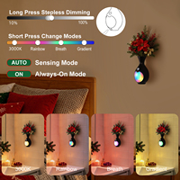 Décoration de Noël pour la maison, lampe murale rechargeable par USB, style nordique, détecteur de mouvement intérieur, sans fil, magnétique, lampe de chevet LED pour escalier