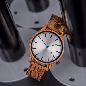 Relojes de Madera de Sándalo de Alta Calidad para Hombre, Reloj de Pulsera de Madera con Fecha, Relojes de Cuarzo, Regalo Masculino, Personaliza con Nombre y Logotipo - Product Image 4