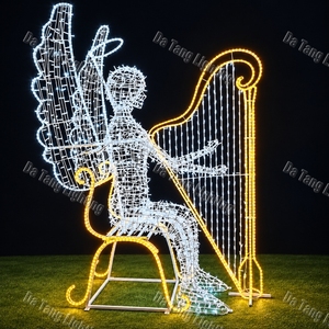 Outdoor Christmas Angel with Trumpet for City Streets Theme Parks Hotels Shopping Malls and Festive Entrance Displays - Product Image 2