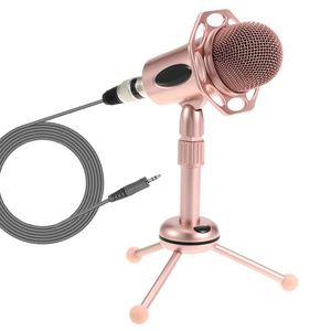 High Quality Condenser Microphone-Computer Conference & Teaching Use Wired with Noise Cancelling 3.5mm Connector Shock Mount - Product Image 1