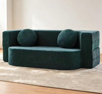 Samt-Cord Vakuumkomprimiertes Schlafsofa mit Hochdichtem Schwamm, Faltbare Couch für Apartment, Hotel, Schlafzimmer, Wohnbereich