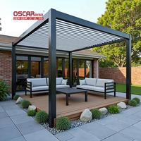 Persienne étanche toit en aluminium couverture électrique extérieure jardin Patio arrière-cour ombre Structure solaire motorisée bioclimatique Pergola