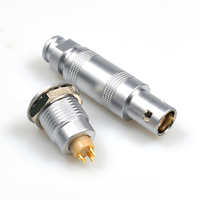 Connecteur auto-bloquant série S, prise centrale 2-18 broches, compatible avec les connecteurs circulaires push-pull auto-bloquants en laiton chromé