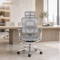 Chaise de bureau ergonomique en alliage d'aluminium de qualité supérieure avec dossier en maille pour le mobilier commercial moderne de direction (approvisionnement OEM/ODM)