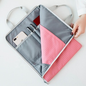 Túi Vải Vải Đơn Giản Túi Đựng Tài Liệu 35*27Cm Cho A4 Có Khóa Kéo Văn Phòng Phẩm - Product Image 3