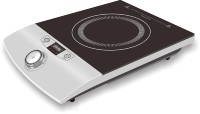 Plaque de verre noire 220V 2000W 1 double brûleur table de cuisson électrique cuisinière à induction cuisinière à induction