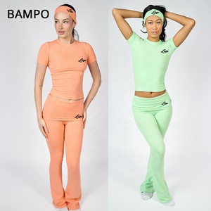 Abbigliamento donna inverno moda Sexy Streetwear Shorts Top Sleeve pantaloni svasati abbigliamento donna abbigliamento donna set due pezzi - Product Image 3