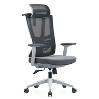 Chaise de bureau ergonomique moderne pivotante avec support lombaire en maille, appui-tête réglable, chaises en plastique de luxe personnalisables