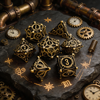 Jeu de dés polyédriques en métal pour RPG, cartes à jouer, Dungeons and Dragons