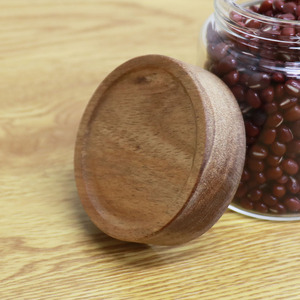 250Ml Lưu Trữ Chai & Chum Thực Phẩm Lưu Trữ <span class=keywords><strong>Container</strong></span> Với Kín Bằng Gỗ Nắp Borosilicale Acacia Jar Vít - Product Image 2