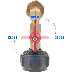 Joint de gonflage de bouteille de propane de camping d'une livre nord-américain avec robinet à tournant sphérique <span class=keywords><strong>adaptateur</strong></span> de bouteille de gaz en laiton QCC1 - Product Image 2