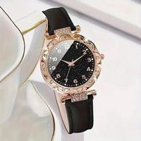 Montre analogique à quartz élégante pour femmes LP29, luxe, boîtier en alliage avec 4 strass, cadran de 37 mm, bijou de poignet numérique à la mode pour femmes