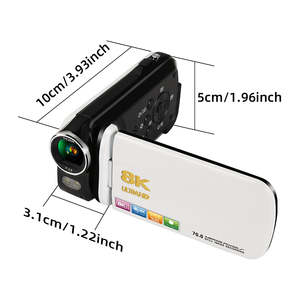 Cámaras de Video Portátiles, Videocámara 8K con Zoom Digital 18X, Pantalla Táctil IPS de 2.4 Pulgadas, con Captura Facial y Cámara de Belleza Facial - Product Image 6
