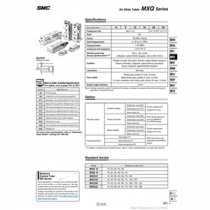 โต๊ะสไลด์ลมนิวเมติก SMC MXQ20-75CSAT สินค้าประสิทธิภาพสูง - Product Image 1