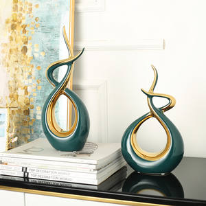 Commercio all'ingrosso a buon mercato accessori interni oro verde design di lusso <span class=keywords><strong>moderno</strong></span> di ceramica della decorazione della <span class=keywords><strong>casa</strong></span> - Product Image 2