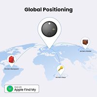 FindMy Global Locator Portefeuille de voiture à positionnement bidirectionnel anti-perte GPS Tracker pour animaux de compagnie