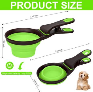 Cuchara Medidora de Comida para Perros 3 en 1, Plegable, Ecológica, Impermeable IPX5, de TPE/PP, con Clip para Cerrar Bolsas - Product Image 2