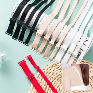 Venta al por mayor de alta calidad multicolor 1 Cm-2 cm de nylon ajustable mujeres sujetador doble hombro elástico Correa decorativa Accesorios - Product Image 5