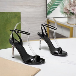 Chaussures de cocktail à talons aiguilles en métal haut de gamme pour femmes, à bout ouvert, à enfiler, à lacets, avec détails en bambou - Product Image 6