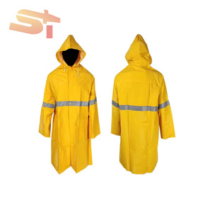 Impermeabile Lungo Giallo SIKE per Lavoratori Sanitari, in PVC con Strisce Riflettenti per Protezione da Piogge Abbondanti - Product Image 6