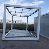 Structure de maison conteneur préfabriquée en acier sur mesure de 20 pieds/40 pieds, kit de construction modulaire de conteneur en kit plat