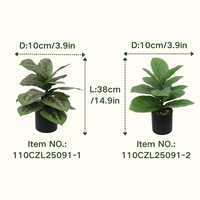 Approvisionnement direct d'usine vert Faux en pot bonsaï plante Tropical Taro calathée artificielle pour bureau à domicile salon Art décor