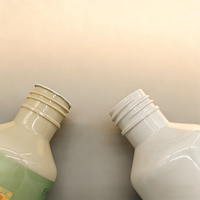 Botol Kosmetik Perawatan Kulit Pasta Gigi Pompa Vakum Silinder Kosong PET Putih Tutup Ulir Segel ZS32 CN/GUA