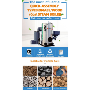 Caldera Generadora de Vapor Industrial Horizontal de Tres Pasos con Tubos Roscados, de Baja Presión, para Biomasa, Leña y Carbón, 200-2000KG - Product Image 6