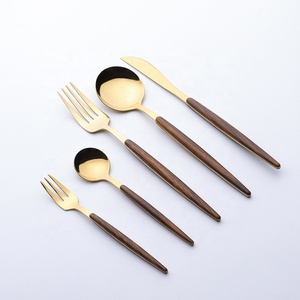 Gương đánh bóng Bộ đồ ăn Set Flatware Set thép không gỉ với xử lý thiết lập dao kéo dĩa thìa dao - Product Image 4