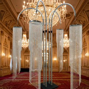LEDA Custom Events Party Decoration <b>Chandelier</b> 4 Arms Long Droop <b>Chandelier</b> <b>Crystal</b> for Wedding - Product Image 1