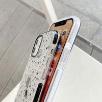 Vente flash : Étui de téléphone portable, coque transparente en TPU avec étoiles blanches au dos pour iPhone 11 12 13 14 15 16 Pro Max