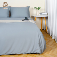100% Ensemble de lit ajusté tissé moderne en satin de bambou 4 pièces comprend Twin Full Queen King Sizes Écologique 300TC Soft Hand Feel pour