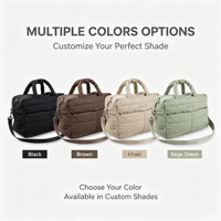 Sac à langer matelassé grande capacité, sac à bandoulière pour bébé, sac de maman en nylon matelassé, sac d'hôpital