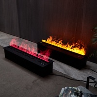 Insertar decoración 3D atomización vapor chimenea eléctrica humidificador agua Vapor llama 700mm Control remoto negro chimeneas eléctricas