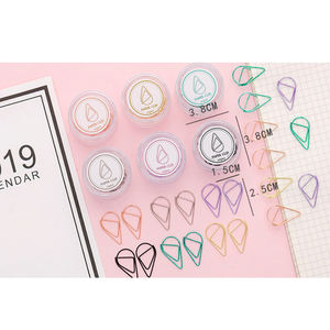 Paket başına 10 adet su damlası şekli ataşlar imleri güzel kutulu hediyeler için kitap tutucu hediye okul malzemeleri - Product Image 4