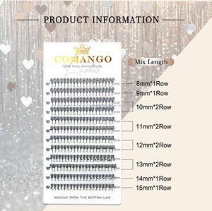 CoMango Comic Feathered Spire Eyelashes Extension Premade Volume Individual Pteris Elf False Lashes Fast Shipping - Product Image 3