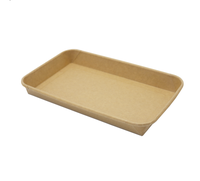 Boîte à sandwich jetable en papier kraft recyclé avec couvercle transparent brillant/mat pour sushis, nouilles, chips, sucre