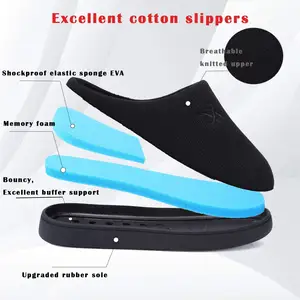 JUST HOME Womens And Mens Memory Foam Slippers Casual House Shoes Ladies Winter Indoor Slippers Indoor Outdoor Home Slippers