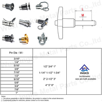 Goupille de verrouillage à bille en acier inoxydable OEM avec cordon métallique et support de montage pour le positionnement et l'alignement