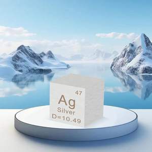 เงินบริสุทธิ์ 99.99% <span class=keywords><strong>Ag</strong></span> รูปทรงลูกบาศก์ 10 มม. น้ำหนัก 10.9 กรัม ยี่ห้อ Yeemeida สำหรับ<span class=keywords><strong>ตาราง</strong></span><span class=keywords><strong>ธาตุ</strong></span> - Product Image 4