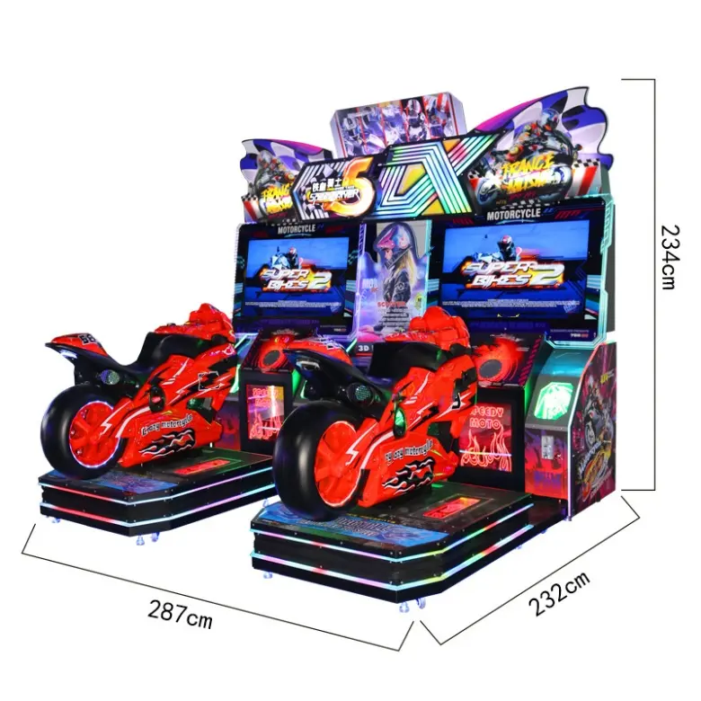 2-Spieler 5 DX-Simulator Motorrad-Rennspielmaschine Münzbetriebener Arcade Superbike Auto-Rennmaschine