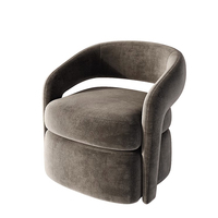 Fauteuil de détente individuel en tissu de luxe - Confortable et pratique pour salon, hôtel, villa et appartement
