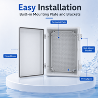 Boîtier de distribution électrique étanche en plastique IP66 sur mesure, grande taille 340*280*180mm, boîte à charnières extérieure