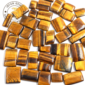 Cabujón de Ojo de Tigre Amarillo Natural Pulido, Gema Suelta de Forma Ovalada y Irregular, Piedra de Diseño de Alta Calidad para Joyería - Product Image 4
