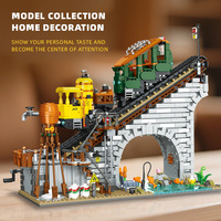 JIESTAR 59164 1987 Piezas Serie Vista Urbana Bloques de Construcción de Ferrocarril Modelo de Bloques de Construcción Juguete Educativo Técnico Regalo Festivo